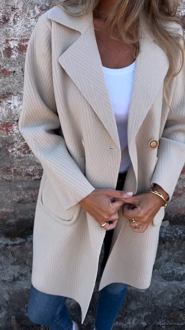 Casual Lapel Single-breasted Long Coat