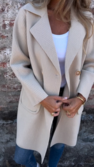 Casual Lapel Single-breasted Long Coat