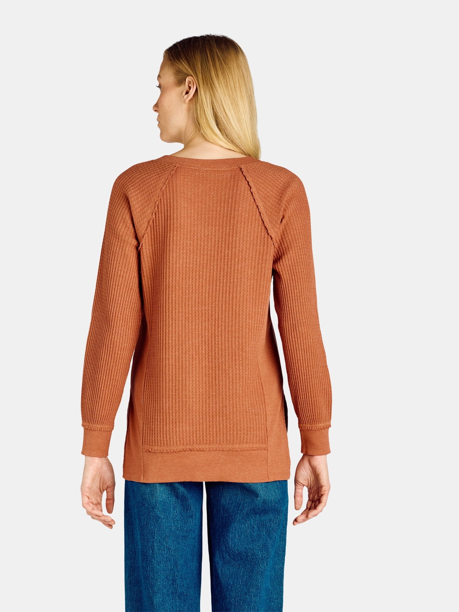 Women's Waffle Knit Sweatshirt