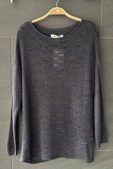 Casual retro solid color woolen long-sleeved sweater