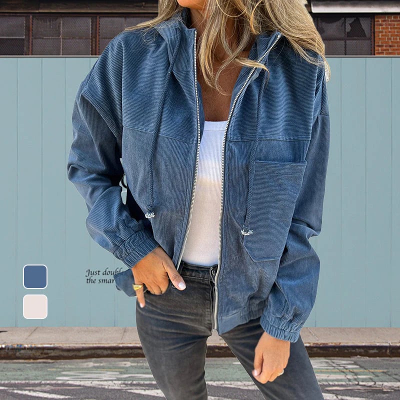 🔥Women's Casual Lapel Hooded Jacket