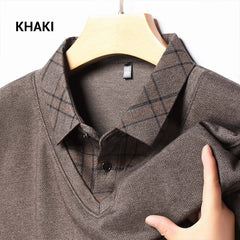 🎉Black Friday - Early Bird Price🎁Men's Faux Two-Piece Long Sleeve Top