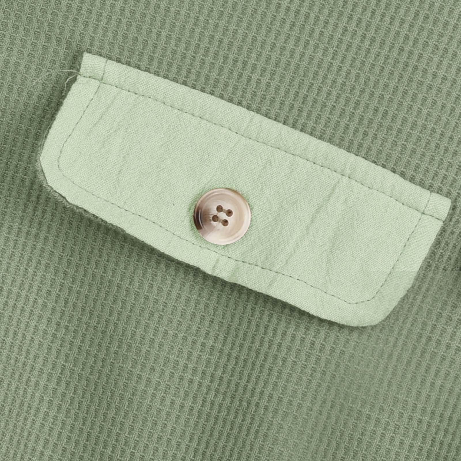 Waffle Knit Cozy Shirt Jacket