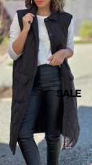 Clasi Sleeveless Argyle Quilted Down Vest