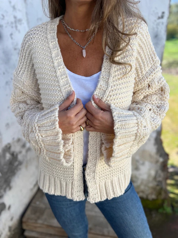 Autumn casual knitted cardigan coat