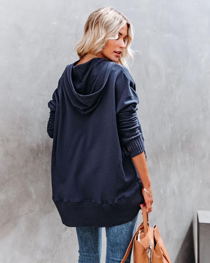 Oversized Pullover Sweatshirt with Pockets—Buy 2 Free Shipping