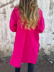 Zipper Long Sleeve Hooded Jacket