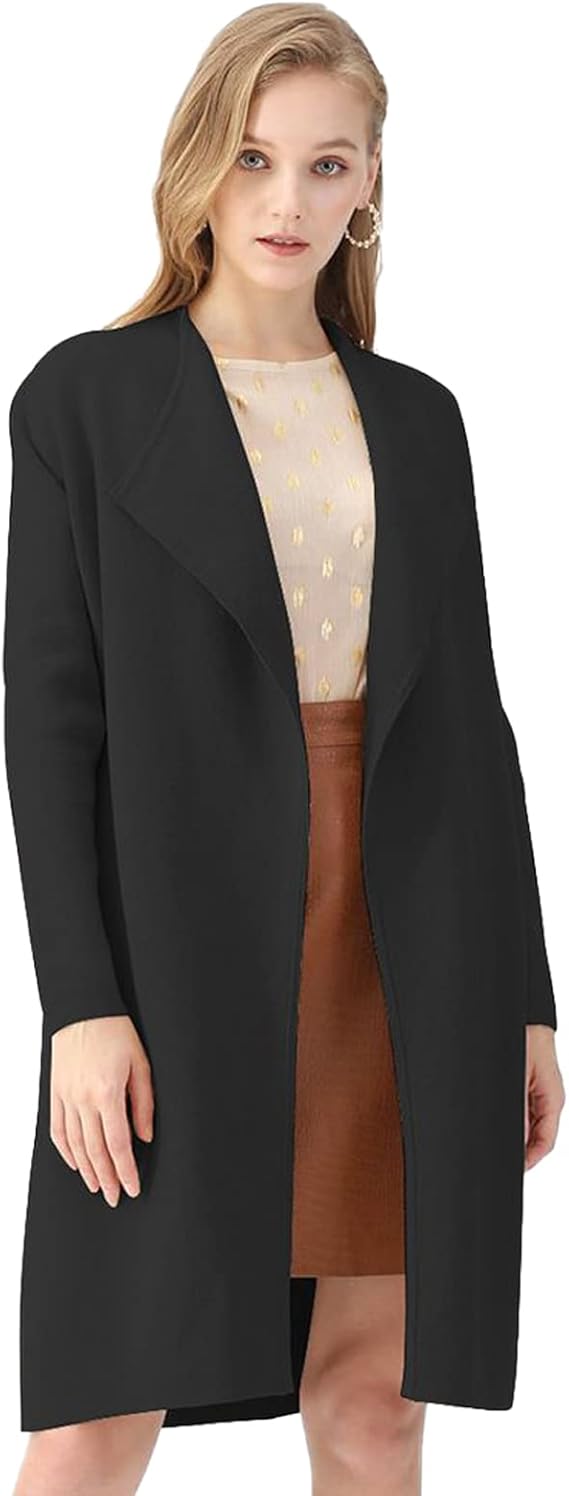 Women's Classy Open Front Knit Coat Cardigan