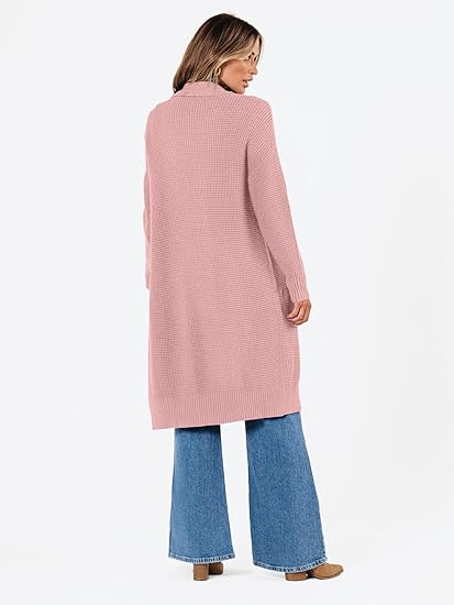 Women's Oversized Slouchy Knit Chunky Open Front Sweater Coat