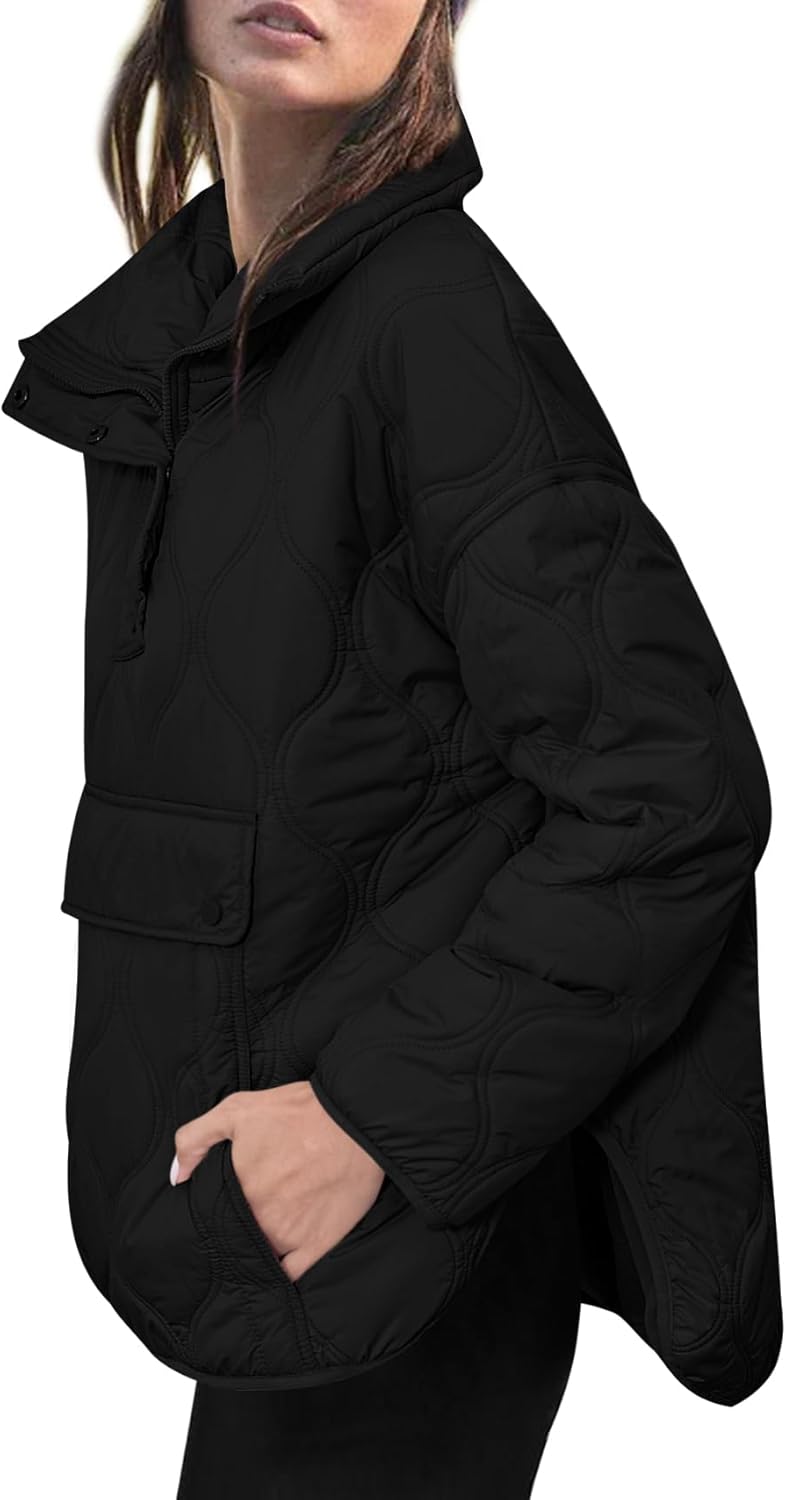 Women's Puffer Pullover Quilted Lightweight Jacket