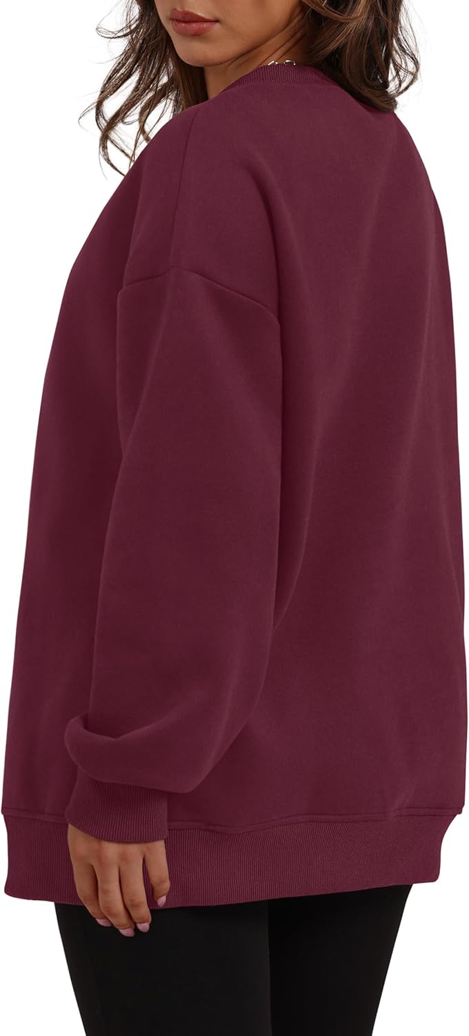 Oversized Sweatshirts Crewneck Long Sleeve Pullover with Pocket