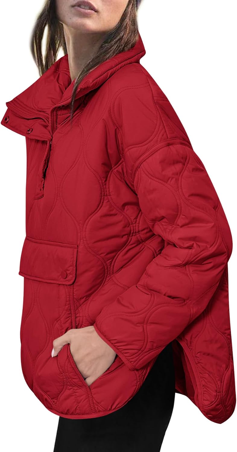 Women's Puffer Pullover Quilted Lightweight Jacket