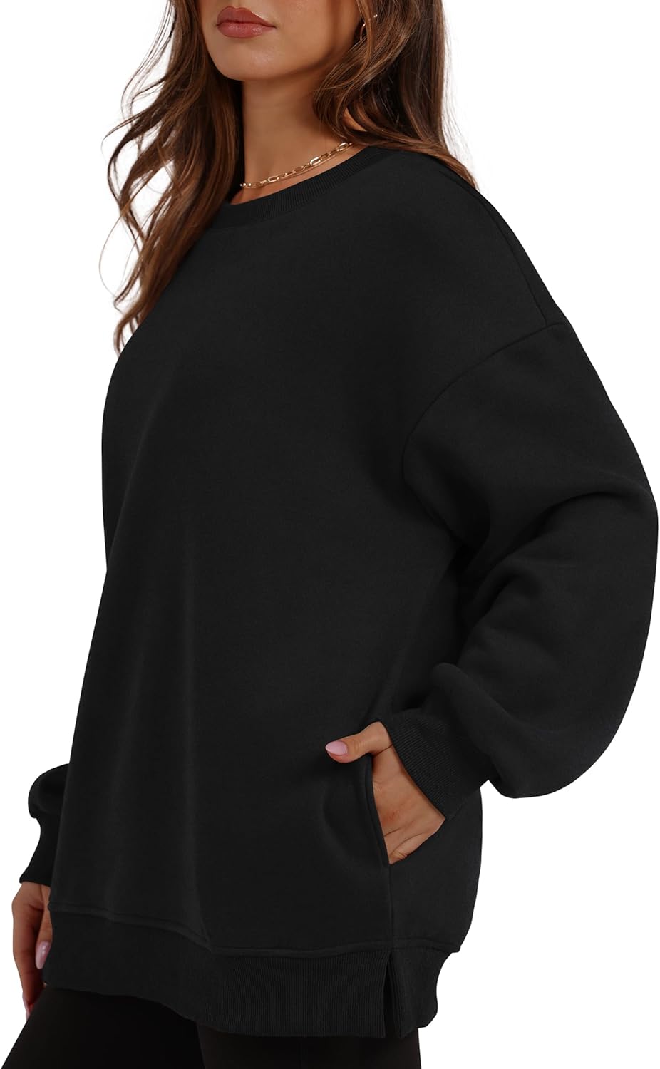Oversized Sweatshirts Crewneck Long Sleeve Pullover with Pocket