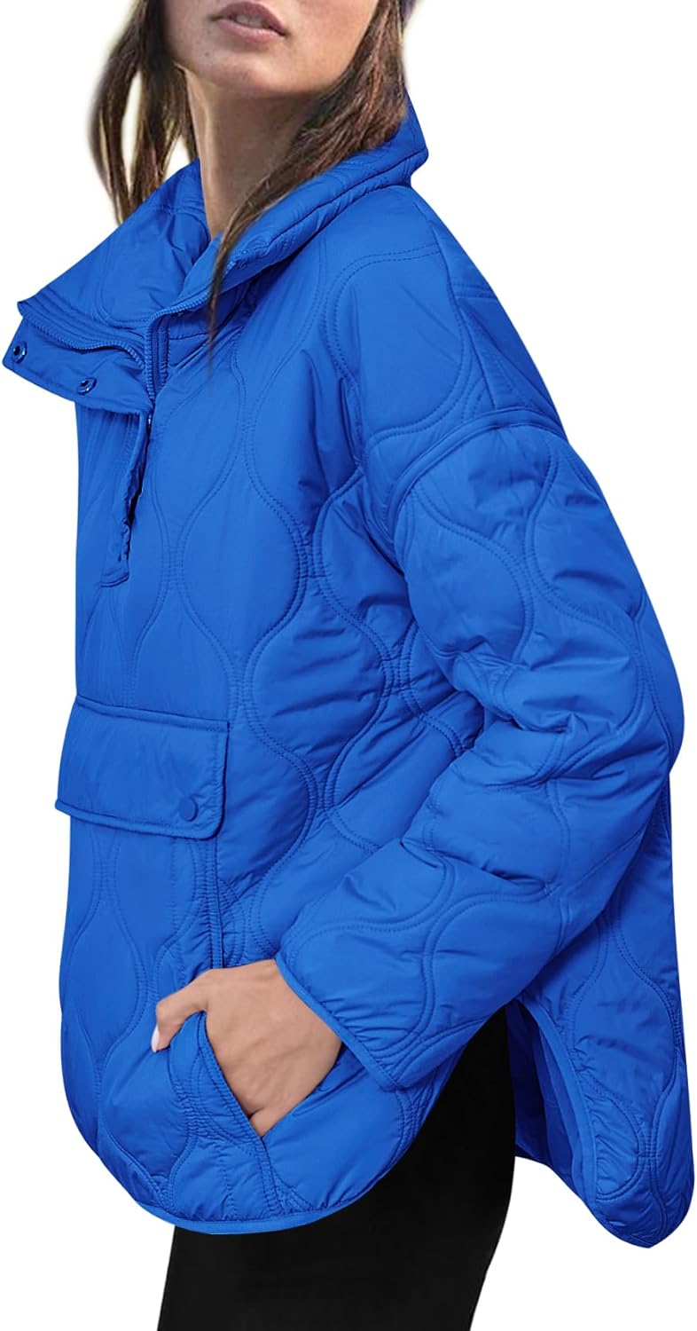 Women's Puffer Pullover Quilted Lightweight Jacket