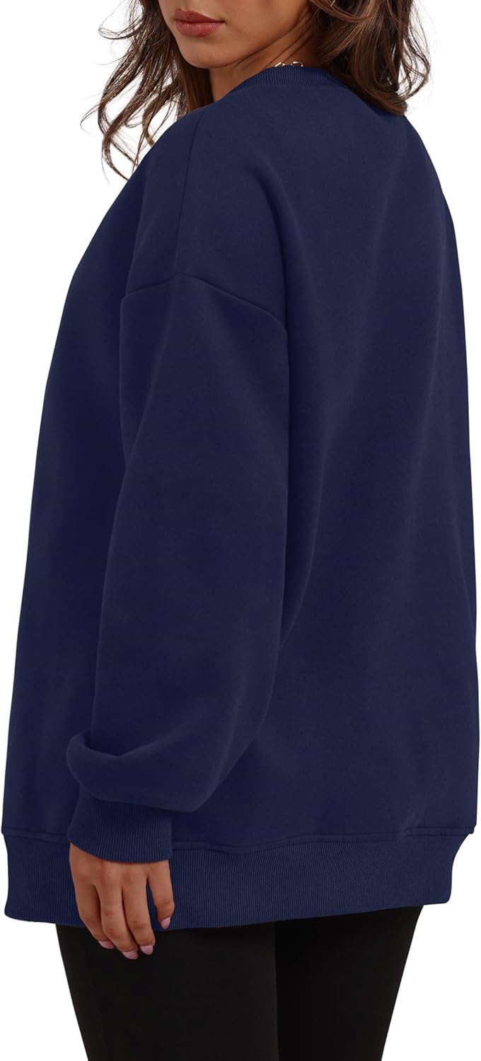 Oversized Sweatshirts Crewneck Long Sleeve Pullover with Pocket