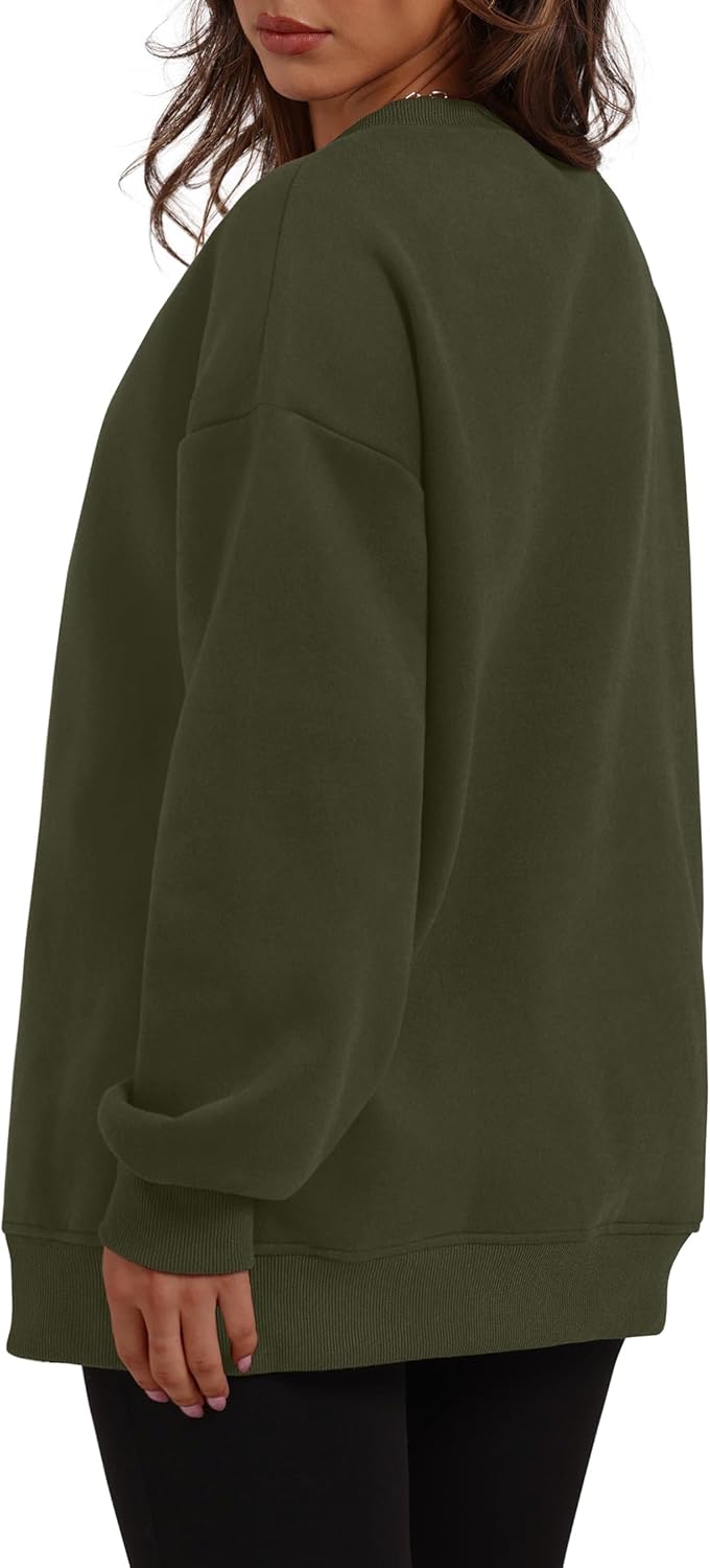 Oversized Sweatshirts Crewneck Long Sleeve Pullover with Pocket