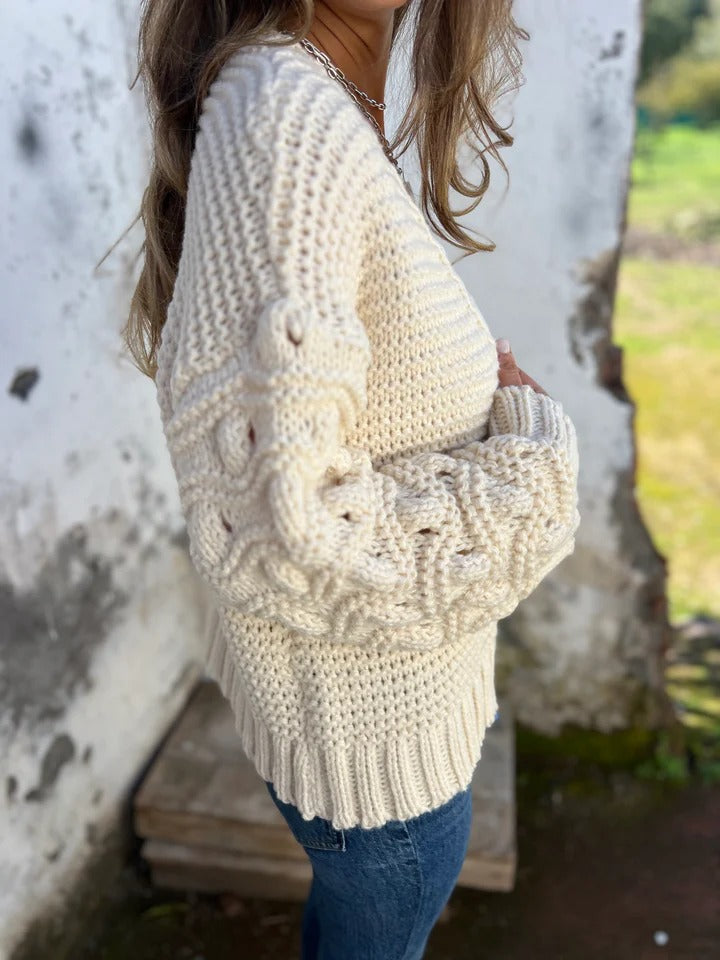 Autumn casual knitted cardigan coat