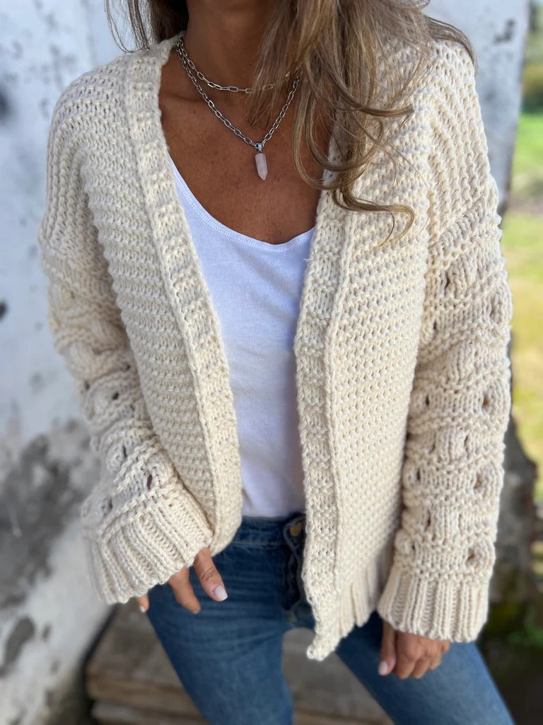 Autumn casual knitted cardigan coat