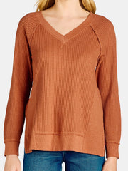 Women's Waffle Knit Sweatshirt