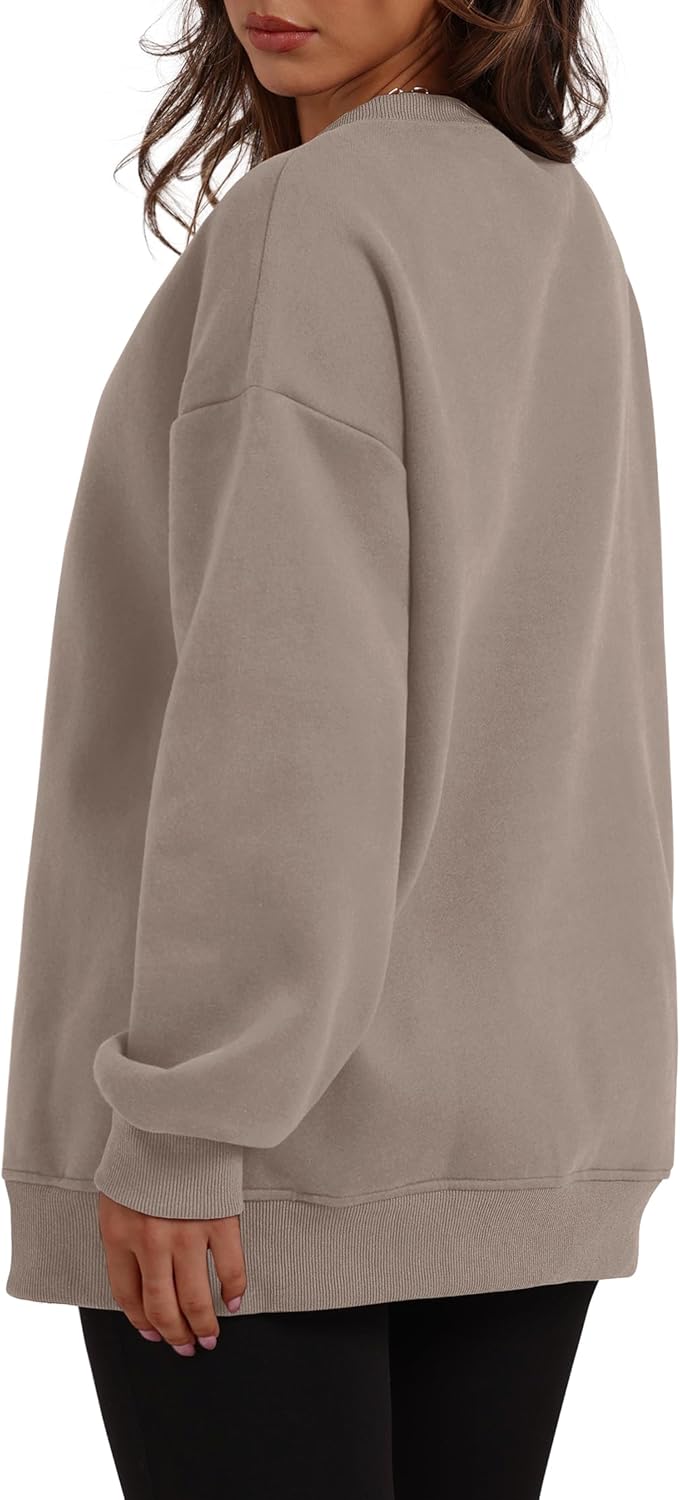 Oversized Sweatshirts Crewneck Long Sleeve Pullover with Pocket