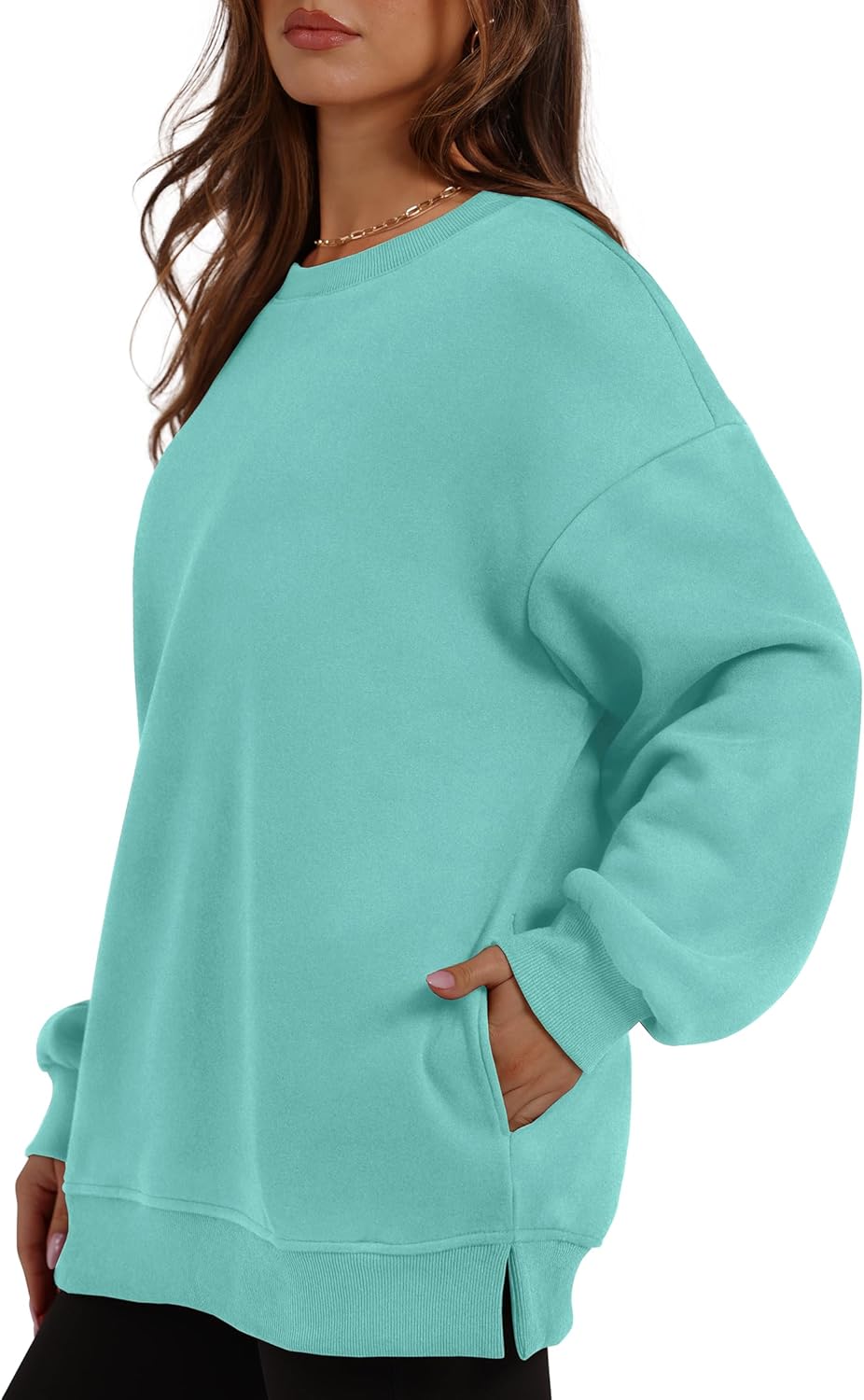 Oversized Sweatshirts Crewneck Long Sleeve Pullover with Pocket