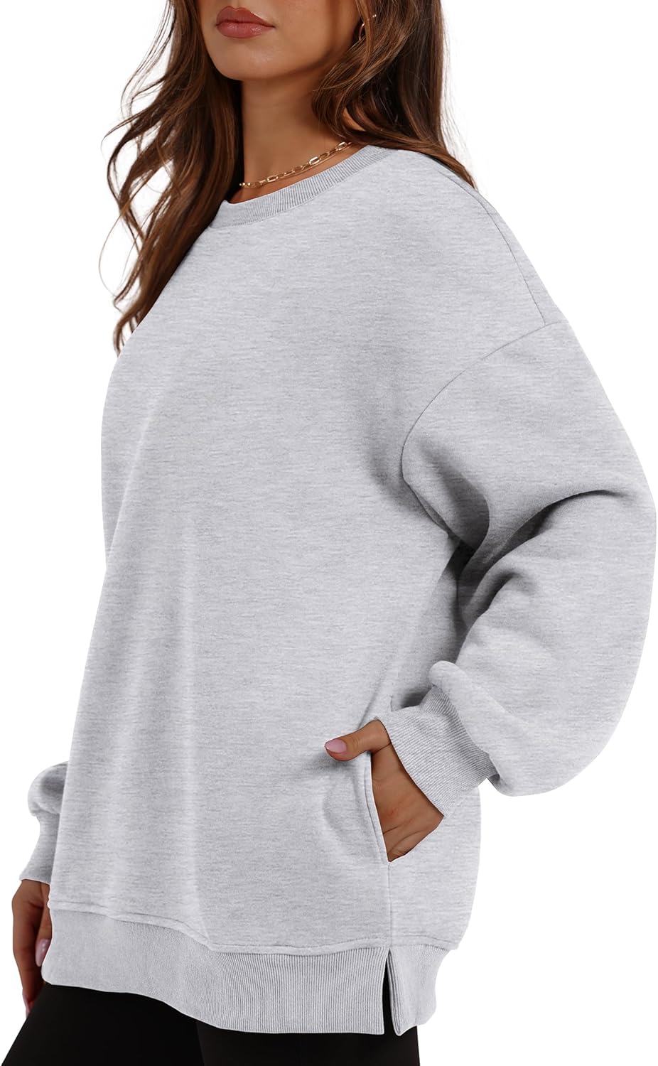 Oversized Sweatshirts Crewneck Long Sleeve Pullover with Pocket