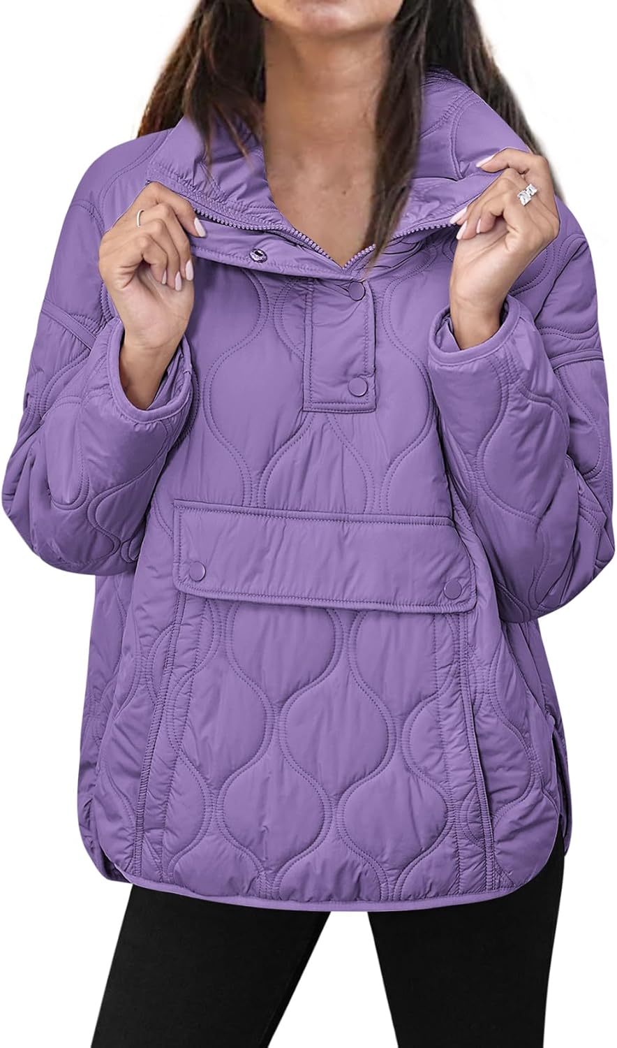 Women's Puffer Pullover Quilted Lightweight Jacket
