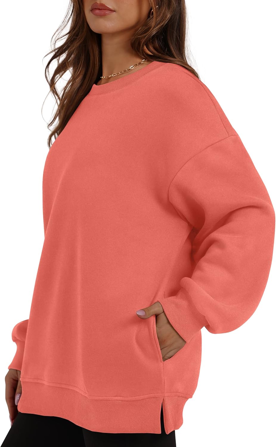 Oversized Sweatshirts Crewneck Long Sleeve Pullover with Pocket