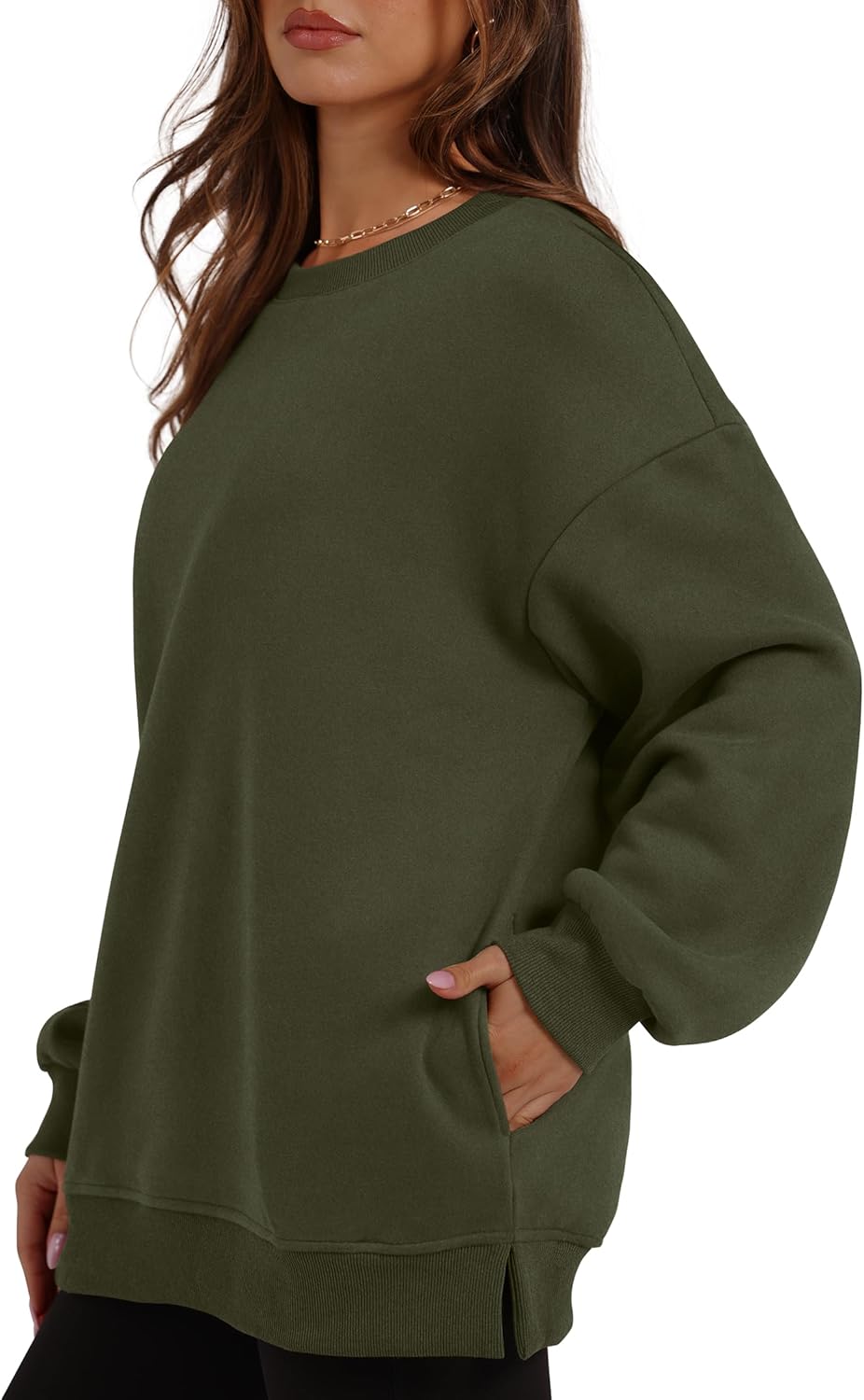 Oversized Sweatshirts Crewneck Long Sleeve Pullover with Pocket