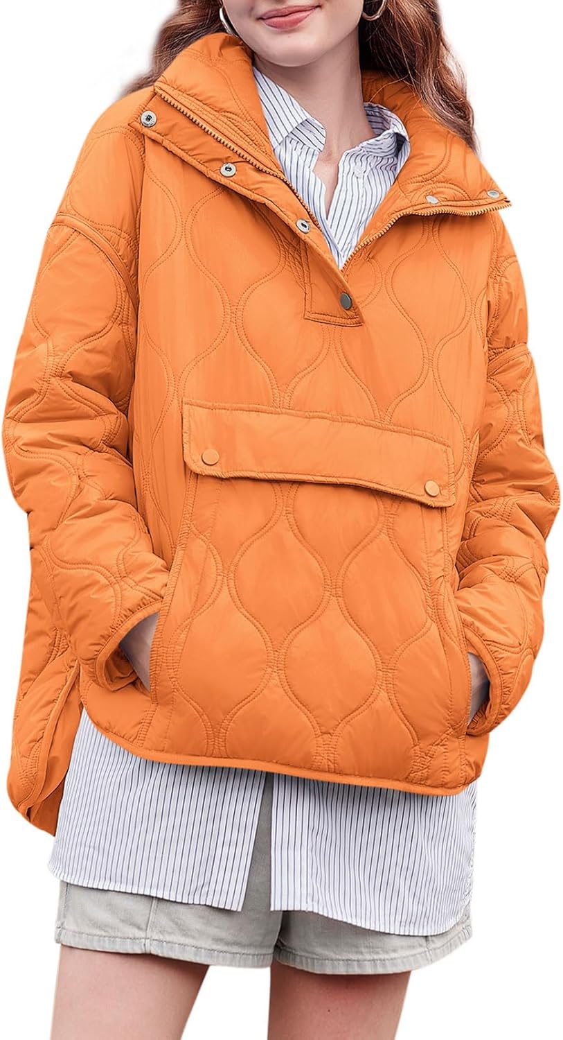 Women's Puffer Pullover Quilted Lightweight Jacket