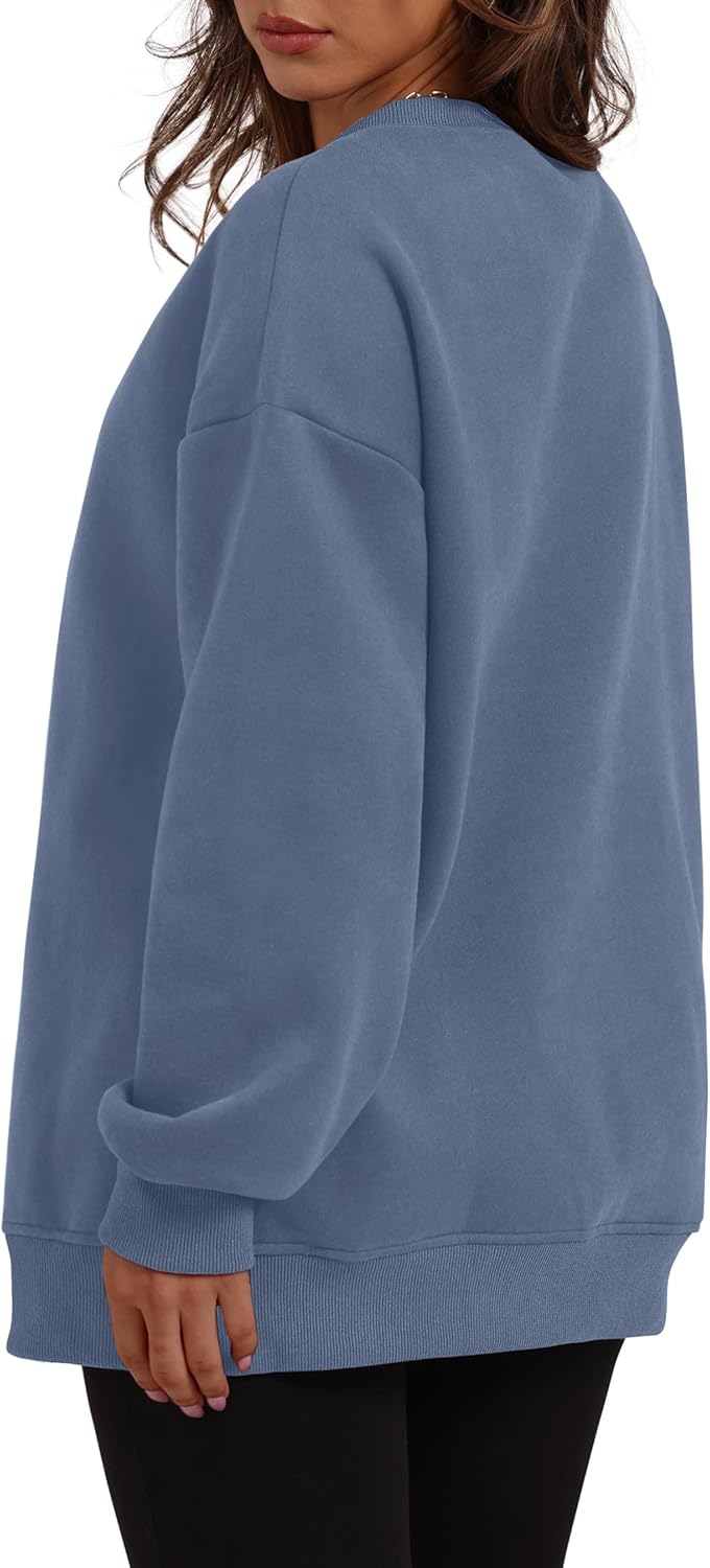 Oversized Sweatshirts Crewneck Long Sleeve Pullover with Pocket