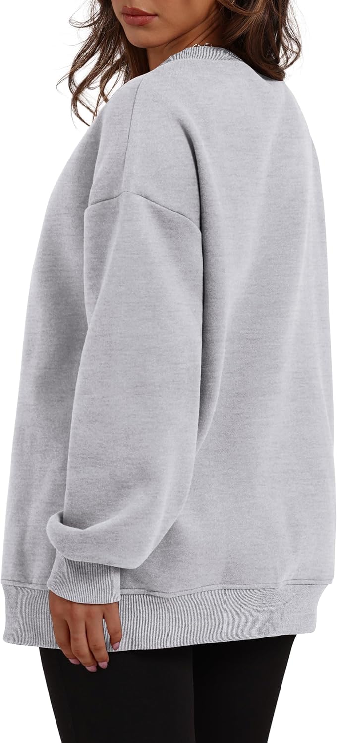 Oversized Sweatshirts Crewneck Long Sleeve Pullover with Pocket