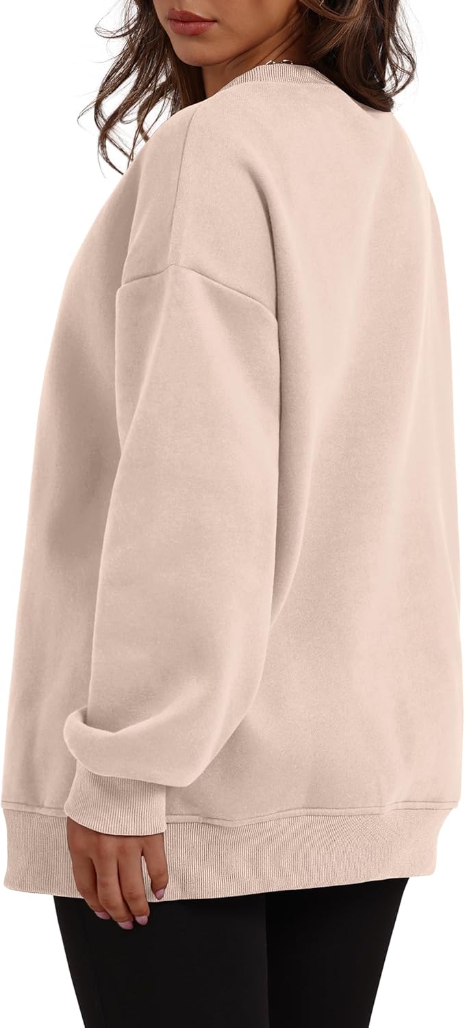 Oversized Sweatshirts Crewneck Long Sleeve Pullover with Pocket