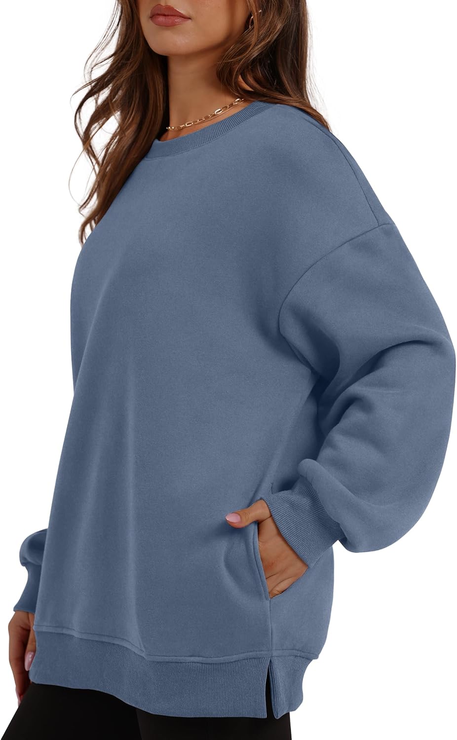 Oversized Sweatshirts Crewneck Long Sleeve Pullover with Pocket