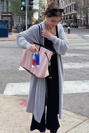 Women's Oversized Slouchy Knit Chunky Open Front Sweater Coat