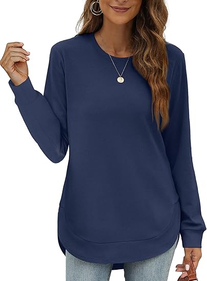 Women's Crewneck Long Sleeve Shirts