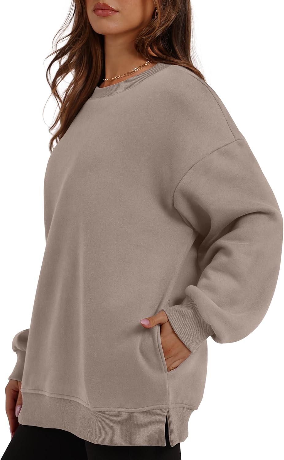 Oversized Sweatshirts Crewneck Long Sleeve Pullover with Pocket