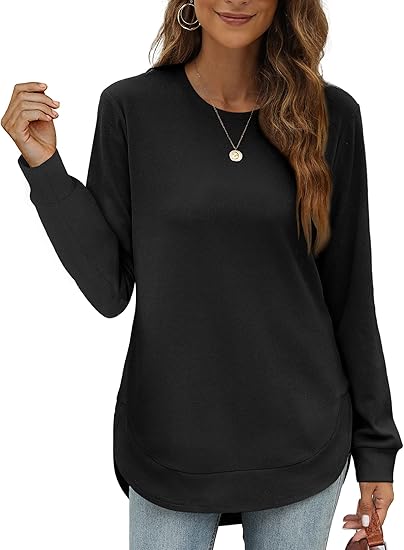 Women's Crewneck Long Sleeve Shirts