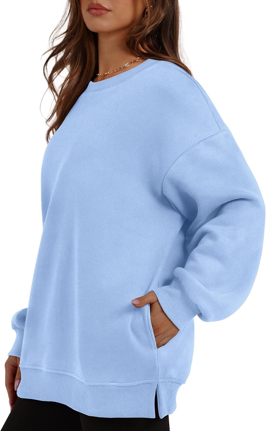 Oversized Sweatshirts Crewneck Long Sleeve Pullover with Pocket