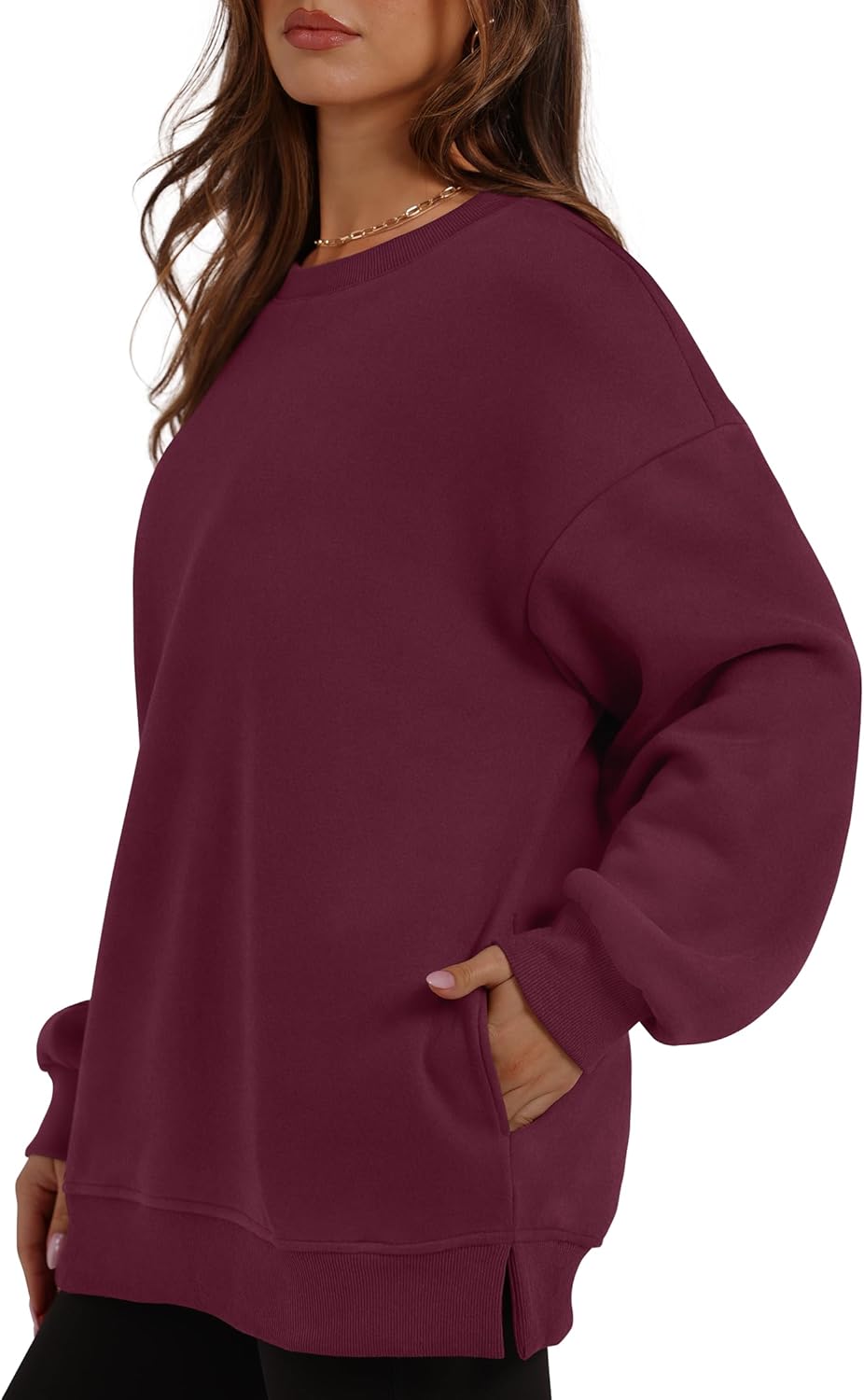 Oversized Sweatshirts Crewneck Long Sleeve Pullover with Pocket