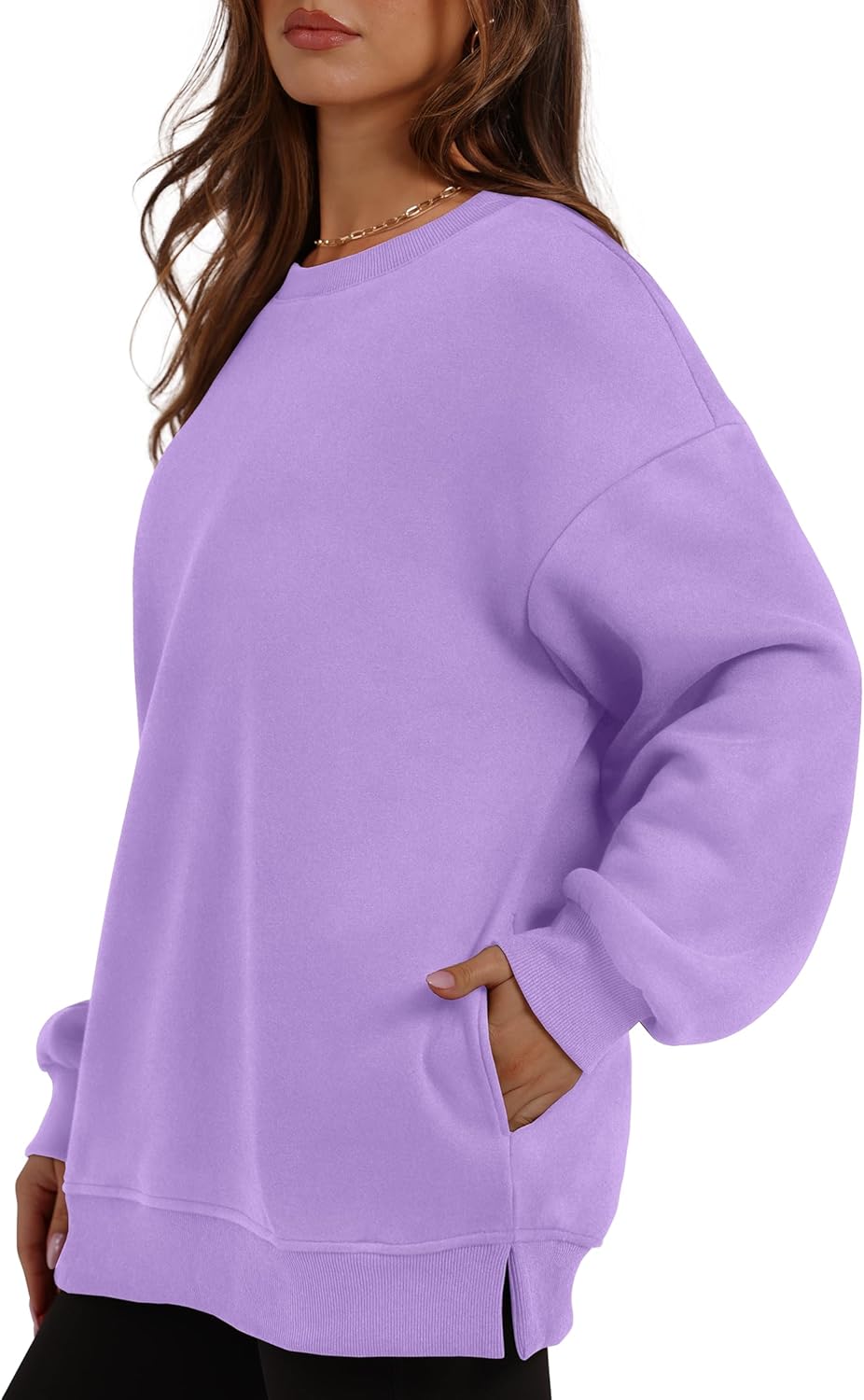 Oversized Sweatshirts Crewneck Long Sleeve Pullover with Pocket