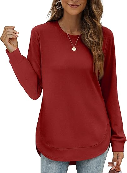 Women's Crewneck Long Sleeve Shirts