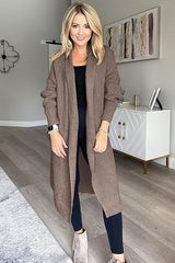 Women's Oversized Slouchy Knit Chunky Open Front Sweater Coat
