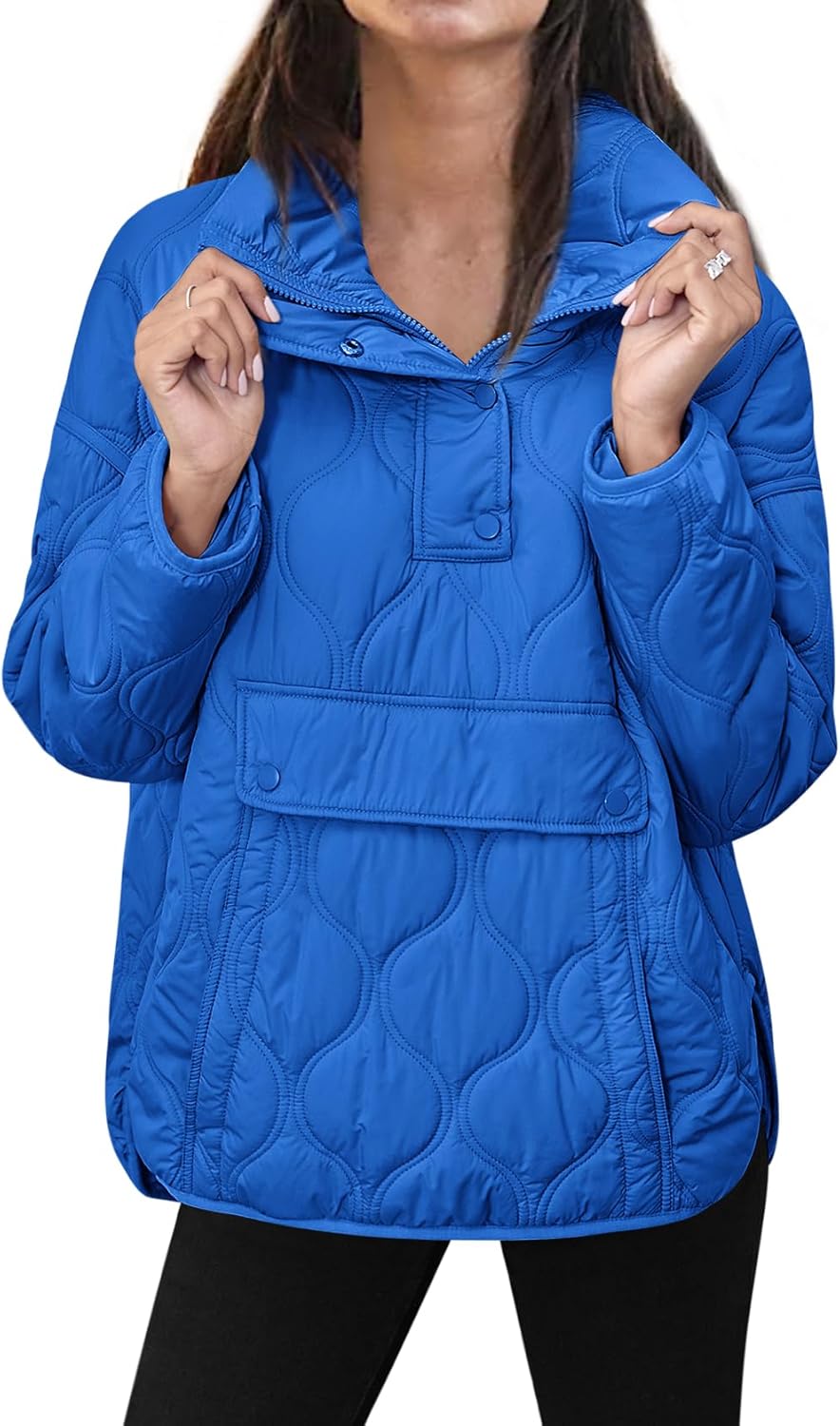 Women's Puffer Pullover Quilted Lightweight Jacket
