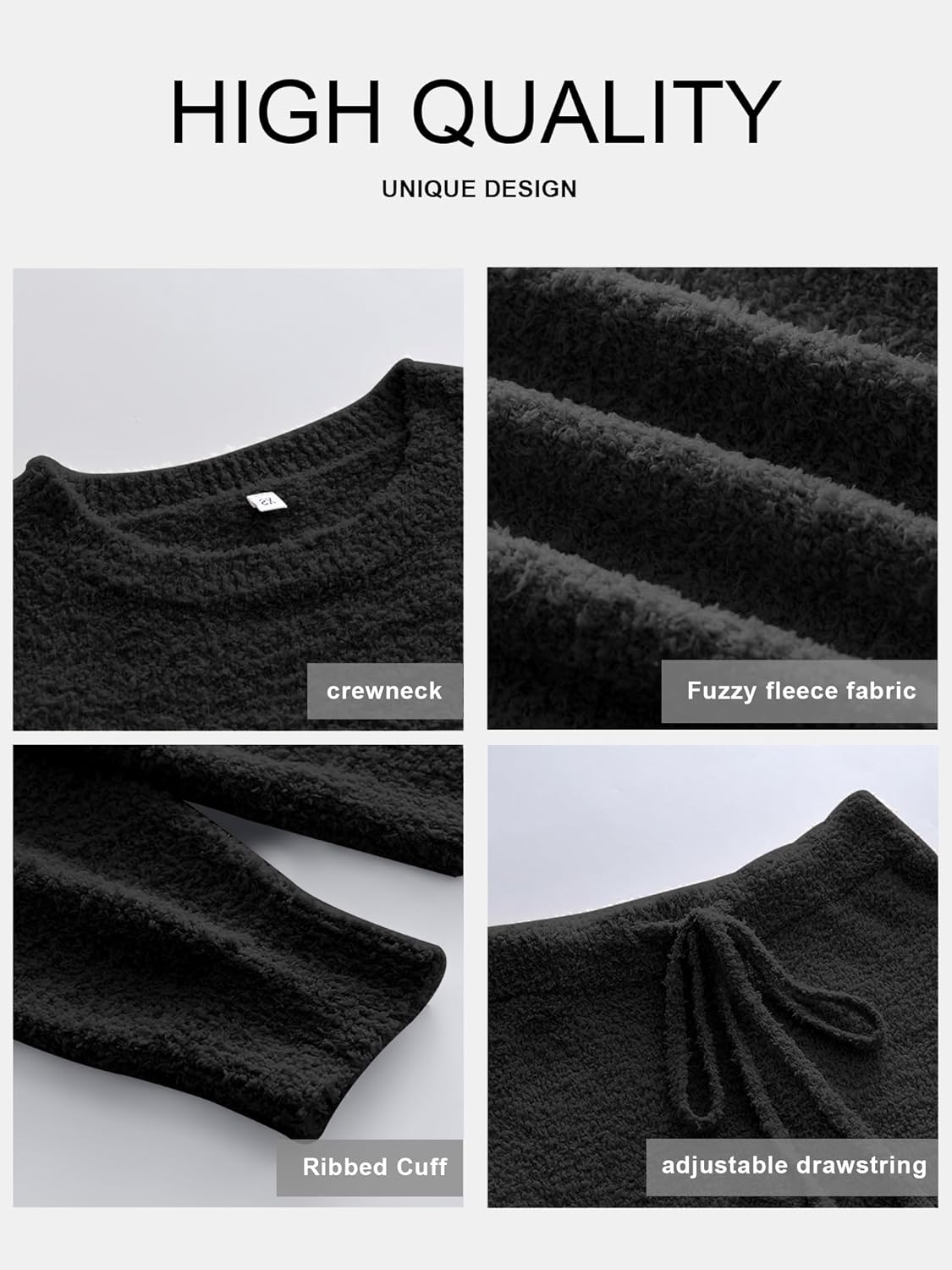 Women's Fuzzy Fleece Pajama Sets