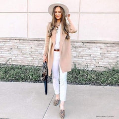 Women's Classy Open Front Knit Coat Cardigan