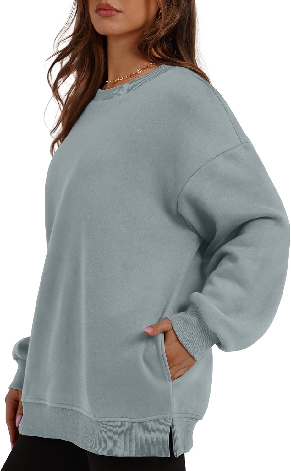 Oversized Sweatshirts Crewneck Long Sleeve Pullover with Pocket