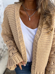 Autumn casual knitted cardigan coat