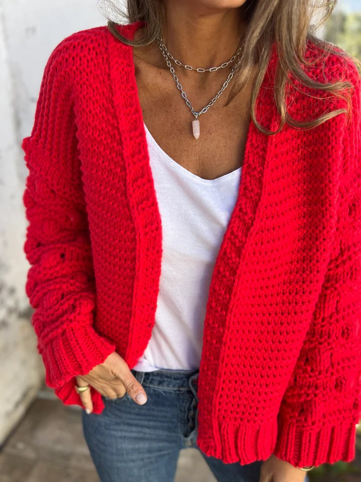 Autumn casual knitted cardigan coat