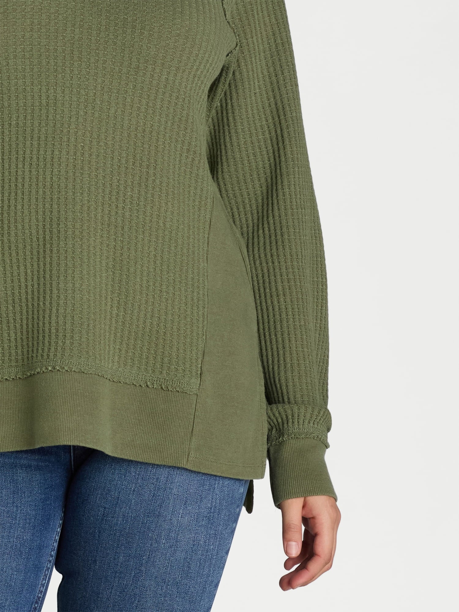 Women's Waffle Knit Sweatshirt